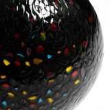 Pair of large 1980s Italian table lamps made of colorful multi-layer Murano