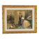 Old painting signed Pietro Michis, interior scene, 19th century.