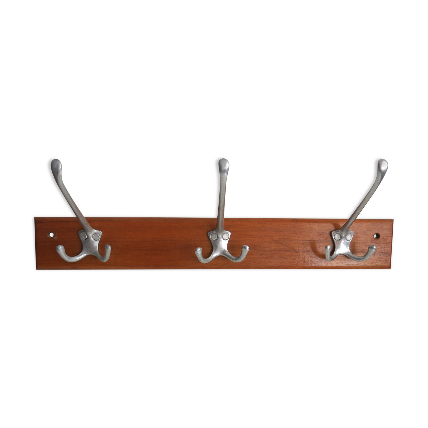 Vintage wall coat rack with three large hooks
