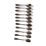 Series of 11 small silver-plated spoons