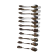 Series of 11 small silver-plated spoons