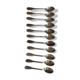 Série de 11 petites cuillères en métal argenté