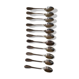 Series of 11 small silver-plated spoons