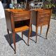 Pair of Louis XV style bedside tables in cherry wood.