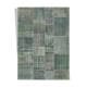 Handwoven oriental overdyed 170 cm x 240 cm grey patchwork carpet