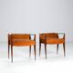 Pair of nightstands in teak La Permanente Mobili Cantù Italy 1950