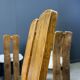 Set of 6 brutalist dining chairs, 1960s