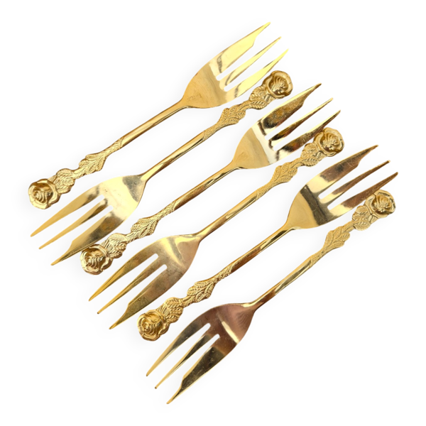 Fourchettes métal doré