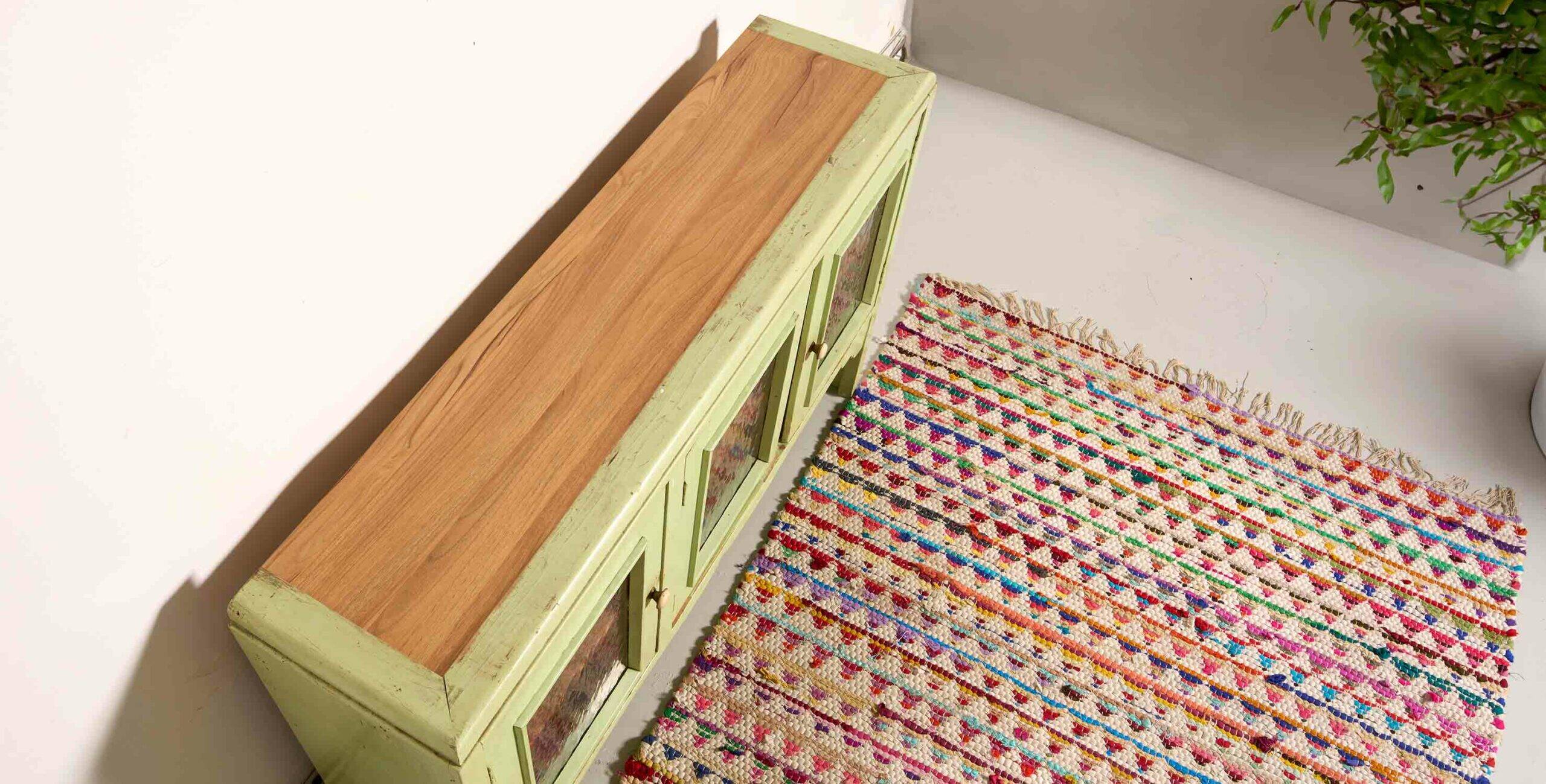 Vintage rustic sideboard, dresser, L120cm