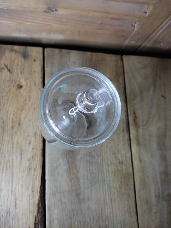 Glass candy bottle old BT55 cotton bottle