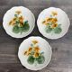 Set of 3 Small Barbotine Plates Villeroy & Boch Schramberg