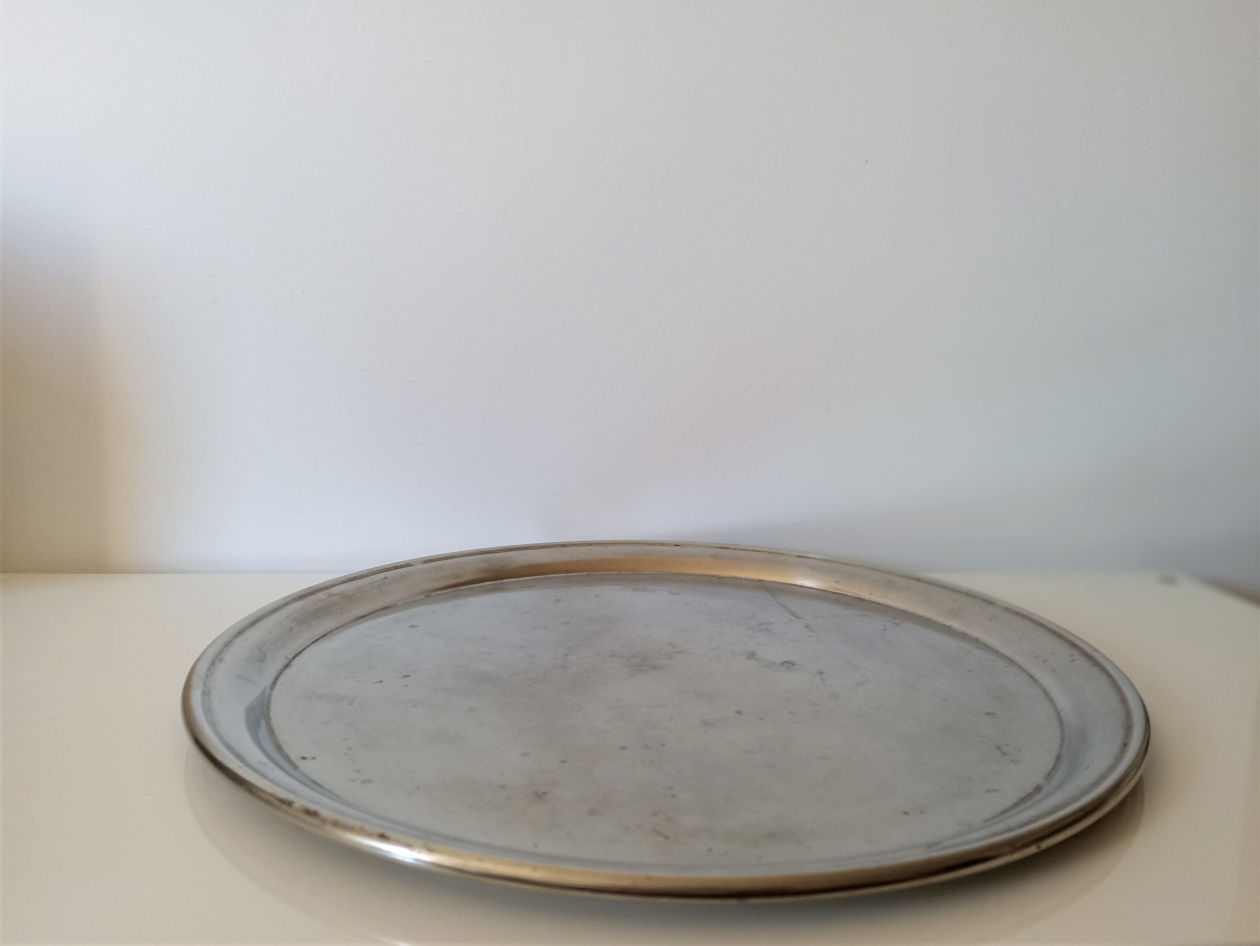 Authentic tin plated brass brewery tray