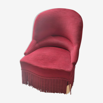 Fauteuil crapaud rouge