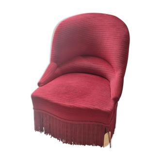 Fauteuil crapaud rouge