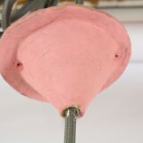 Two lamps/ pendant lamps in recycled cardboard, pink and green, seletti