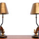 Kullmann birds lamps Hollywood Regency, 1980s