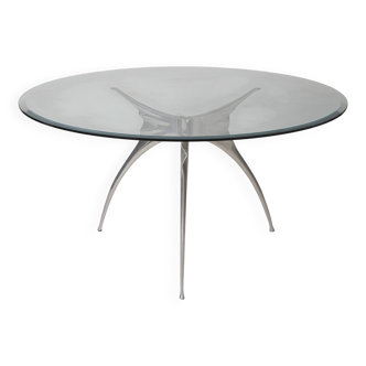 TABLE À MANGER WATER BERNARD DEQUET & PIERRE LE MERRER, 1980s