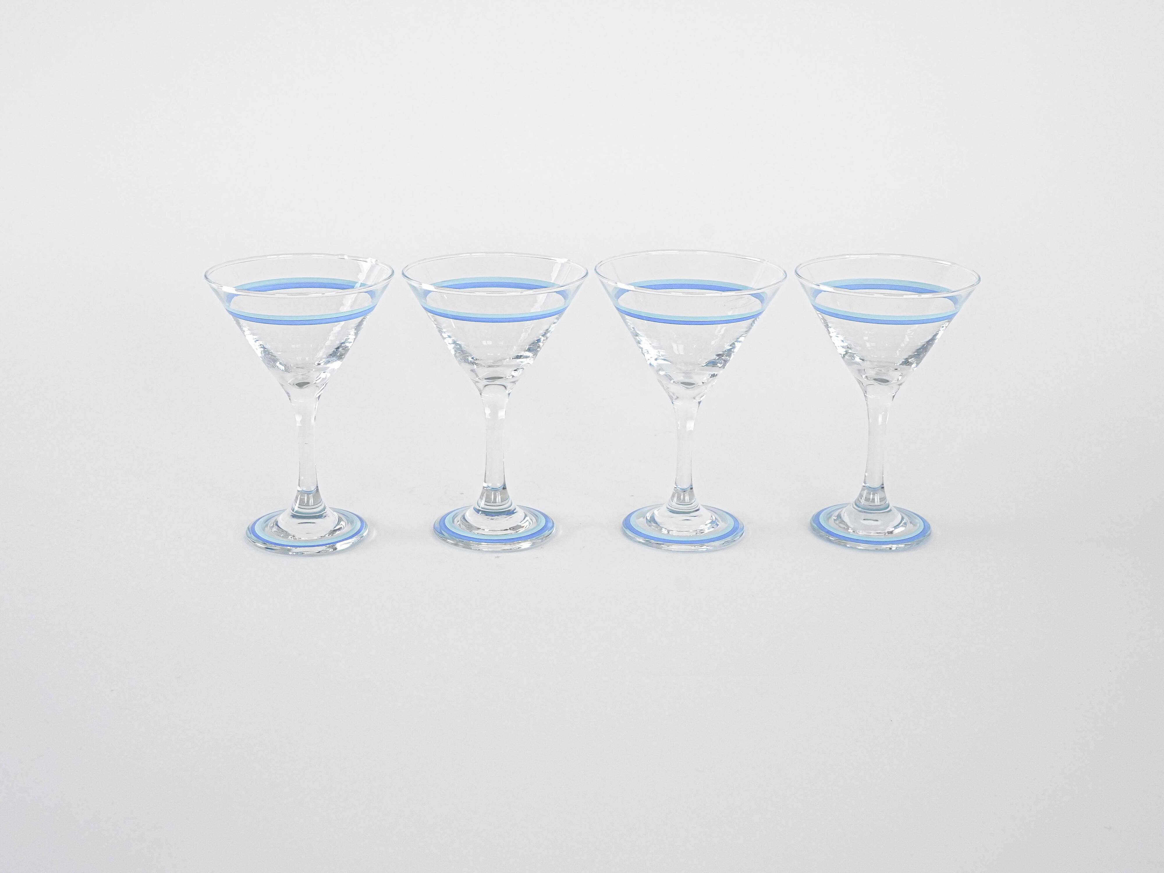Set of martini glasses, Danish design, 1970s, manufactured in Denmark