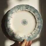 "Henriette" - 6 flat plates made of ironstone HB Choisy-le-Roi
