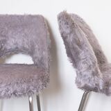 Pair of grey moumoute chairs