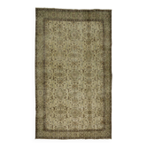 One-of-a-kind turkish handwoven vintage rug - rustic vintage charm 284x 161