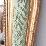 Golden and green grey mirror Louis Philippe - 75cm x 57cm