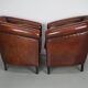 Vintage Dutch Cognac Leather Club Chairs, Set of 2
