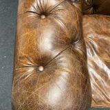 Handcrafted Brown leather Chesterfield Club Armchair