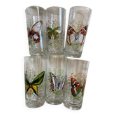 Vintage butterfly orangeade glasses