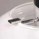 Italian design chrome and glass table lamp, 1960
