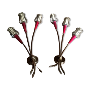 Paire d'appliques épis