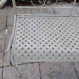 Wrought iron garden bench