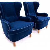 Wingback armchairs, Northern Europe, mid-20th century.