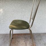 Pair of golden metal old chairs