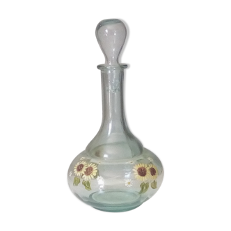 Old carafe bluish glass