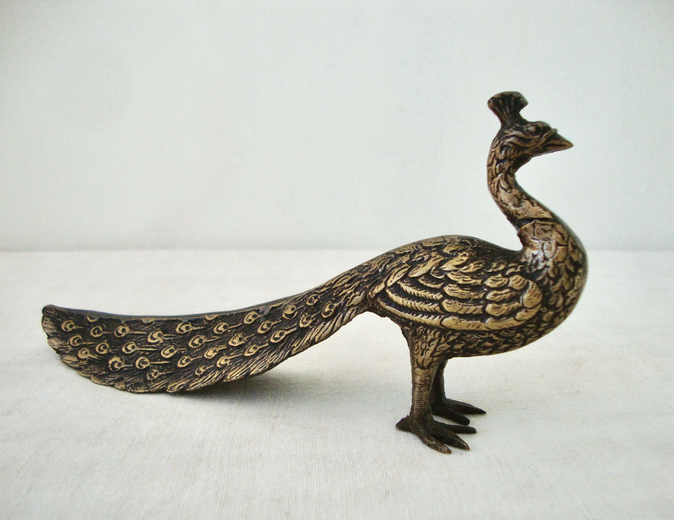 Brass peacock