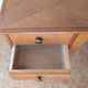 1950s oak double-sided desk with compass legs.