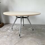 Tecno Nomos Round Table Brushed Metal