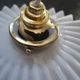 Old suspension opaline lampshade white serrated / pleated deco 1930 TBE