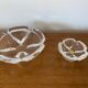 Pair of antique crystal ashtrays from Arques, France