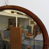 Antique mahogany oval mirror
