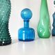 Bouteille italienne opaline verte 1960 EMPOLI
