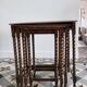 4 antique nesting tables made of turned wood