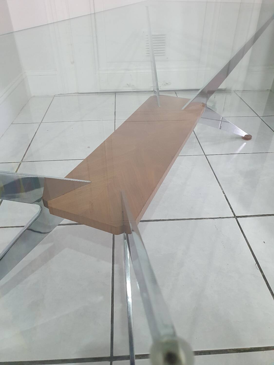 Coffee table with compass legs from the 60s