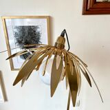 Gold metal flower lamppost