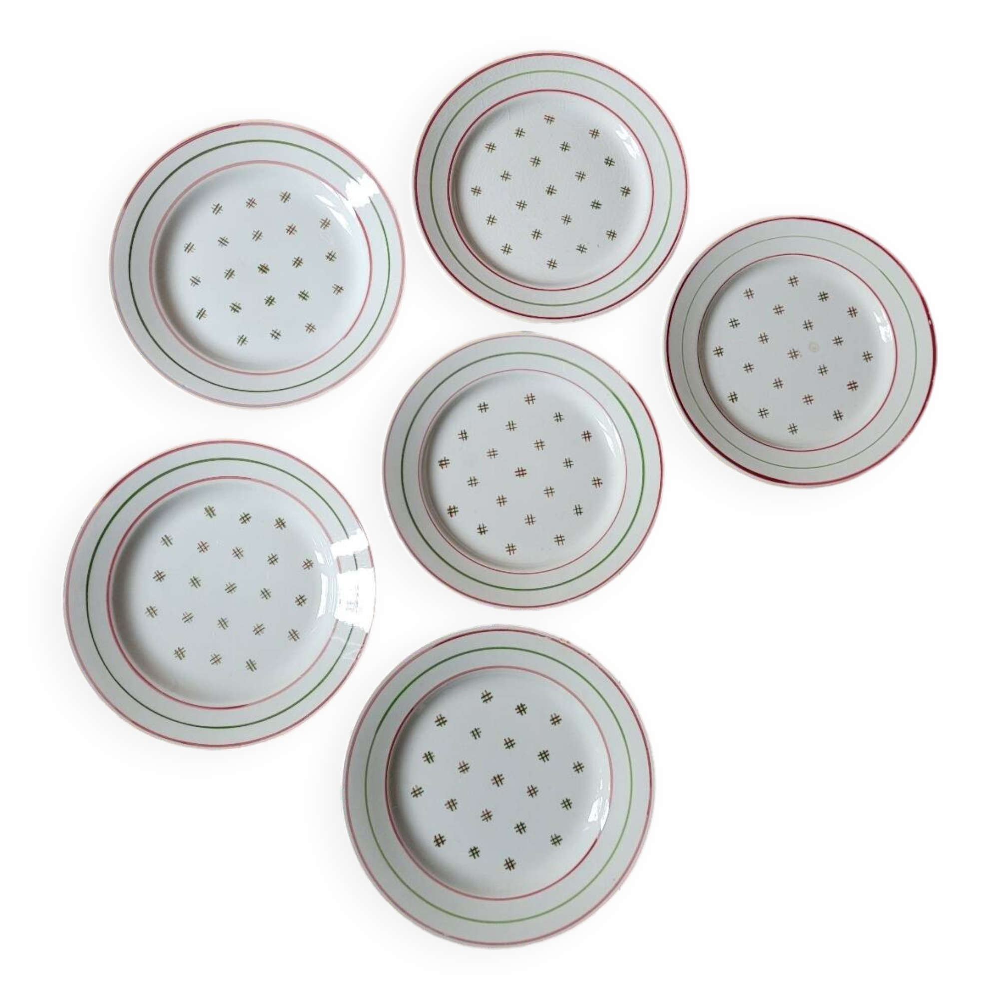 Set of 6 K&G Luneville dessert plates