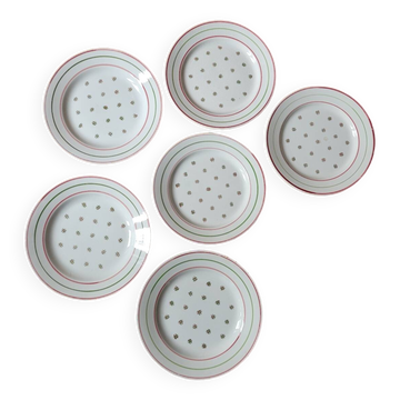 Set of 6 K&G Luneville dessert plates