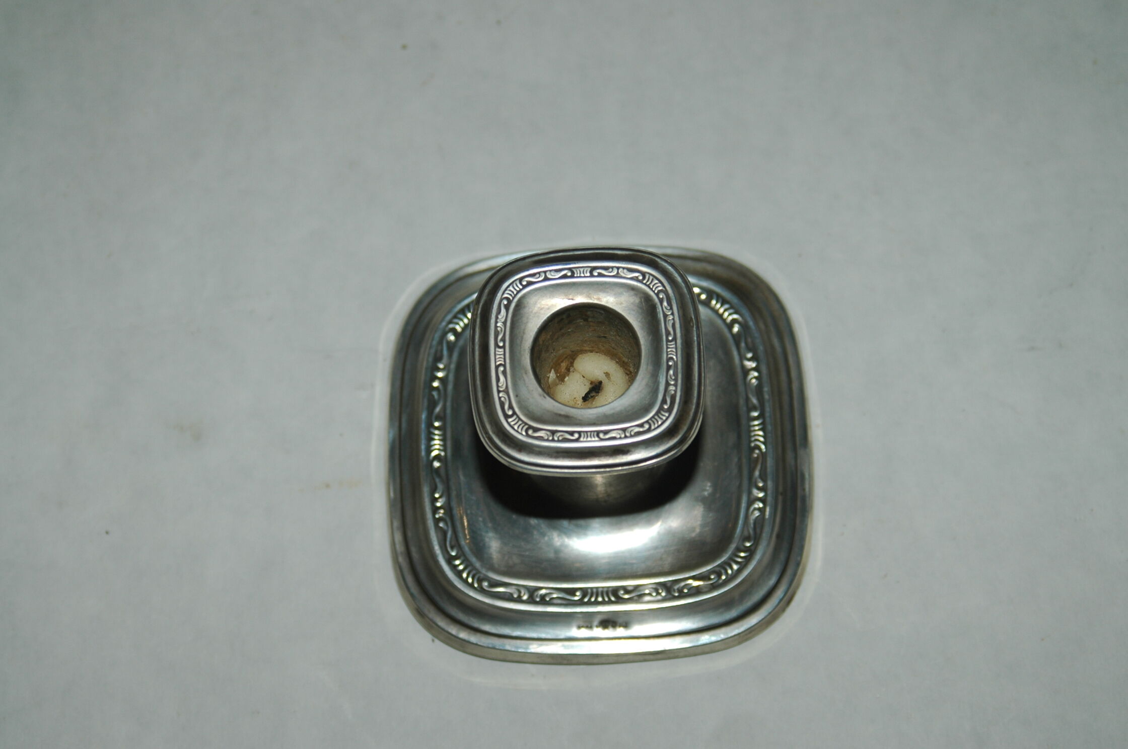 Swedish massive silver candlestick