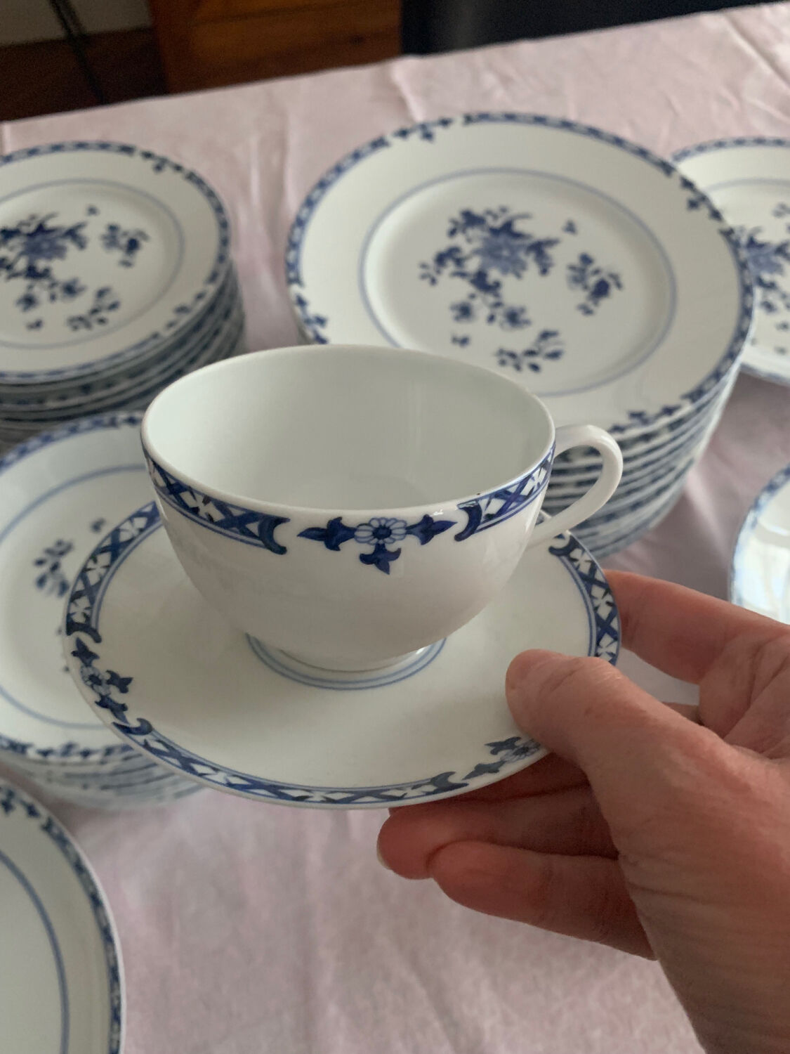 Amphitrite tableware service Ervuis and Raynaud 64 pieces