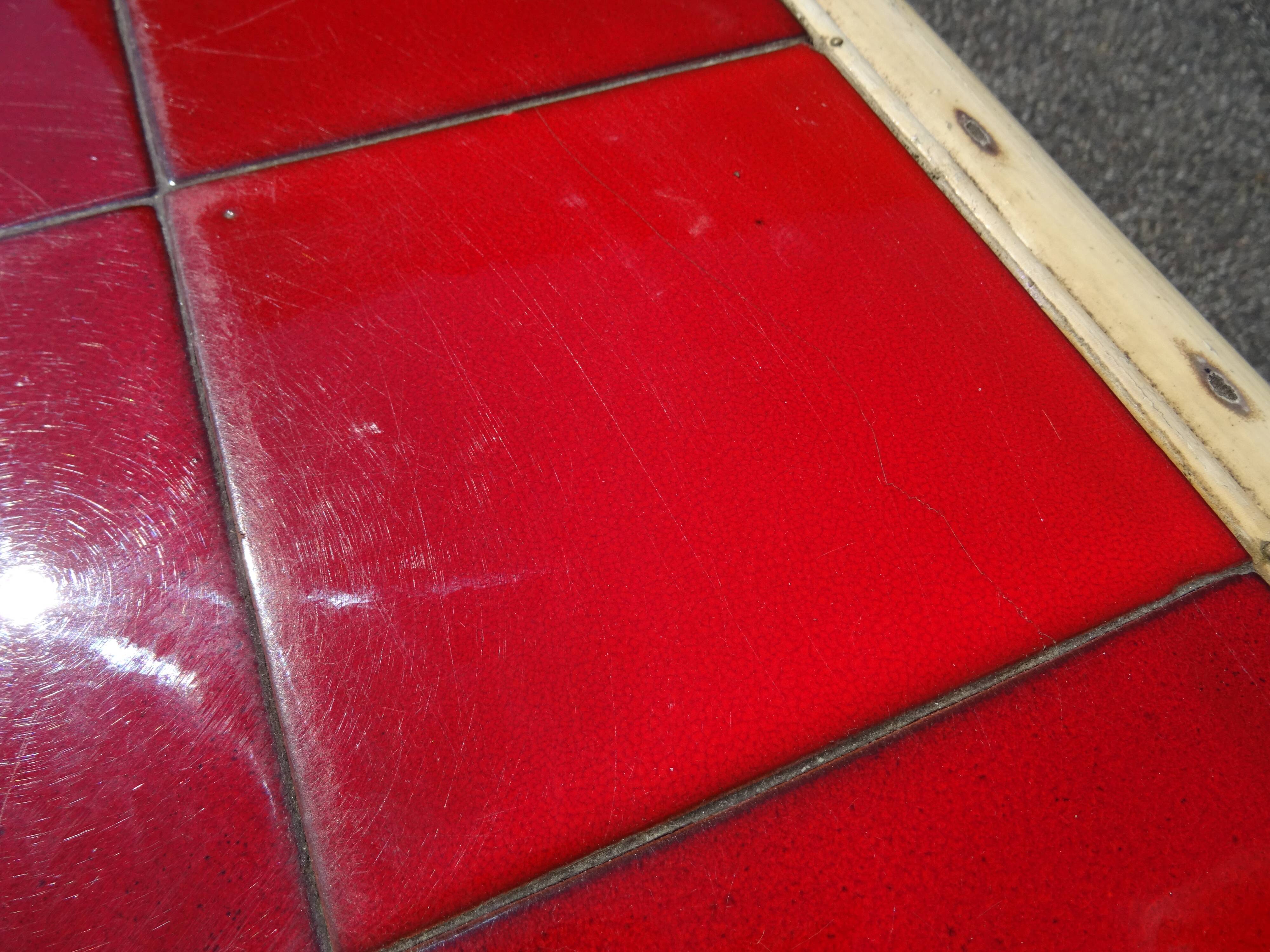 Bamboo and vintage ceramic dining table 60 years